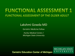 Geriatric Assessment - Hurley Medical Center