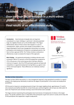 Factsheet Door-to-Door Social Inclusion in a multi
