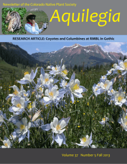 Colorado Native Plant Society