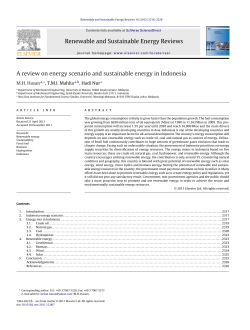 A review on energy scenario and sustainable energy in