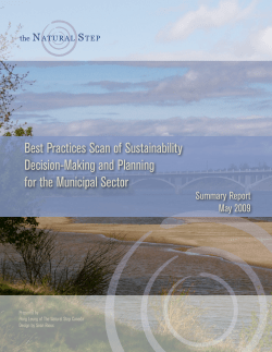 Best Practices Scan of Sustainability Decision