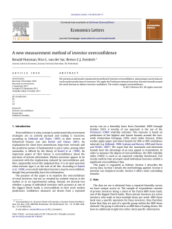 A new measurement method of investor overconfidence