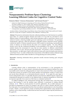 Nonparametric Problem-Space Clustering: Learning Efficient