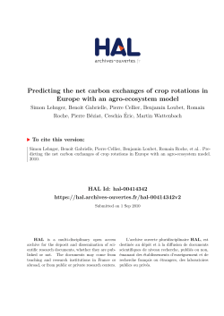 Predicting the net carbon exchanges of crop rotations in