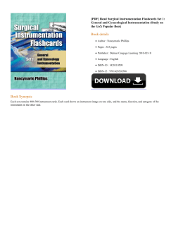 Read Surgical Instrumentation Flashcards Set 1: General and