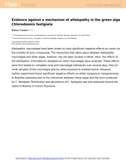 Evidence against a mechanism of allelopathy in the green alga