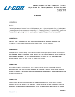 Measurement and Measurement Error of Light Used for