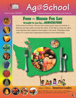 Food &ndash; Needed For LiFe - National Agriculture in the Classroom