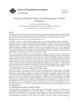 Analyze the Economic Value of Accounting Integrity in Market