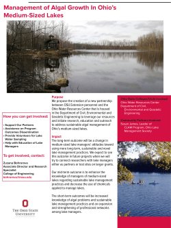 Management of Algal Growth In Ohio`s Medium-Sized Lakes