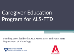Caregiver Conference for ALS/FTD