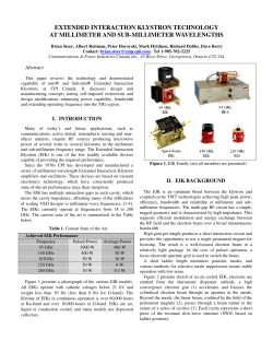 extended interaction klystron technology at millimeter and sub