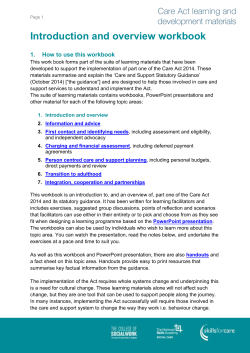 Introduction and overview workbook