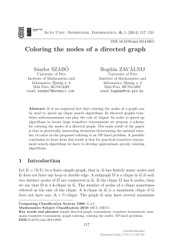 Coloring the nodes of a directed graph