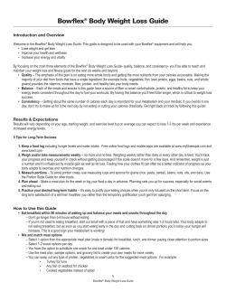 Bowflex® Body Weight Loss Guide