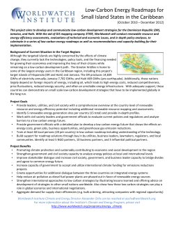 Low-Carbon Energy Roadmap project