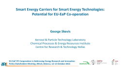 Smart Energy Carriers for Smart Energy Technologies: Potential for