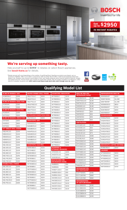 Qualifying Model List