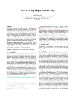 Program-ing Finger Trees in Coq
