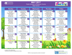 May 2017 - Lunch High - Public Schools of Robeson County