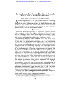 The Application of the Prussian Blue Stain to