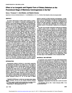 Effect of an Inorganic and Organic Form of