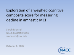 Exploration of a weighed cognitive composite score for measuring