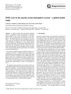 DMS cycle in the marine ocean-atmosphere system