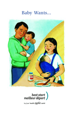 Baby Wants... - Best Start Resource Centre