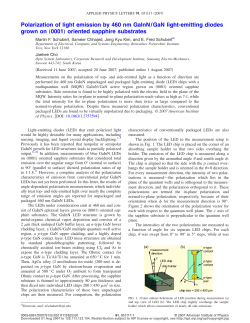 Polarization of light emission by 460 nm GaInN/GaN light