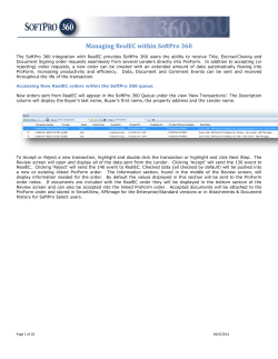 Managing RealEC within SoftPro 360