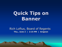 Quick Tips on Banner
