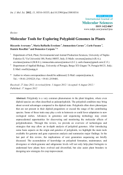 Molecular Tools for Exploring Polyploid Genomes in Plants