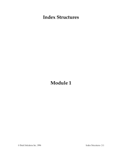 Index Structures - Scott Streit Content