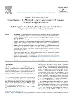 Concordance of the Montreal cognitive assessment with standard