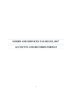 goods and services tax rules, 2017 accounts and records format