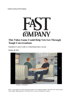 This Video Game Could Help Vets Get Through Tough Conversations