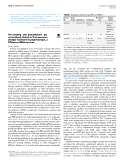 Pre-existing anti-polyethylene glycol antibody linked to first