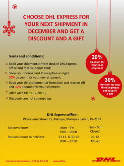 choose dhl express for your next shipment in december and get a