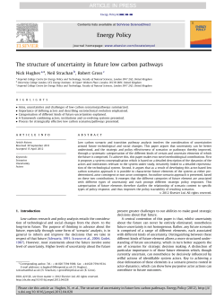 The structure of uncertainty in future low carbon pathways