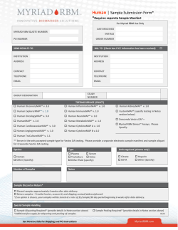 Human Sample Submission