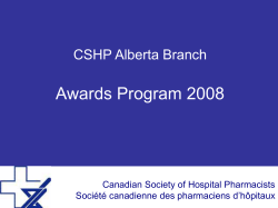 Karen Horon - Canadian Society of Hospital Pharmacists
