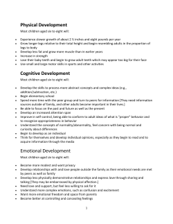 Physical Development Cognitive Development Emotional