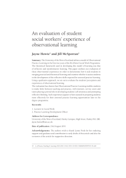 An evaluation of student social workers` experience of observational
