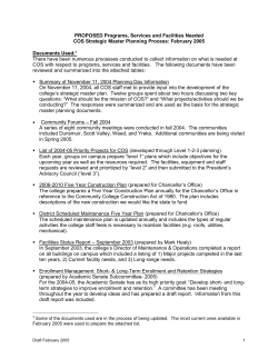 PROPOSED Programs, Services and Facilities Needed