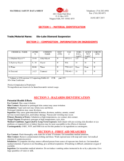 SECTION 3 - HAZARDS IDENTIFICATION SECTION 4