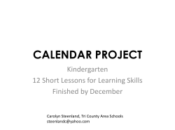 calendar project - elementary-art