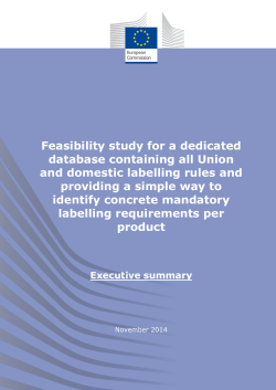 Feasibility study for a dedicated database containing all Union and