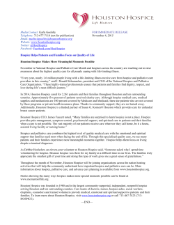 Media Contact: Karla Goolsby FOR IMMEDIATE RELEASE