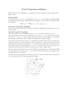 18.02SC Notes: Proof of Lagrange multipliers
